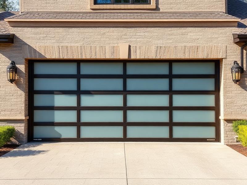Modern steel garage door installation by Wapato Garage Doors